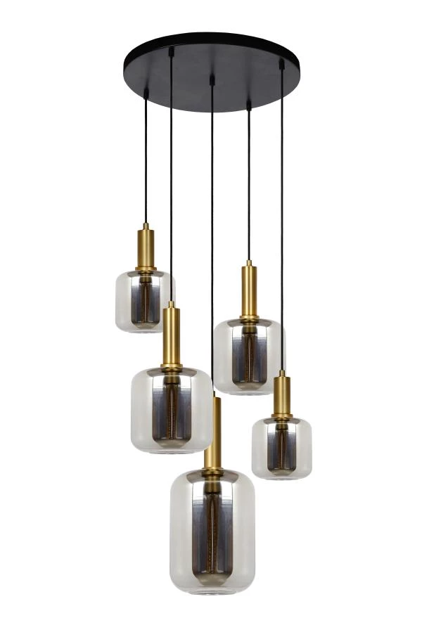 Lucide JOANET - Suspension - Ø 66 cm - 5xE27 - Fumé - éteint